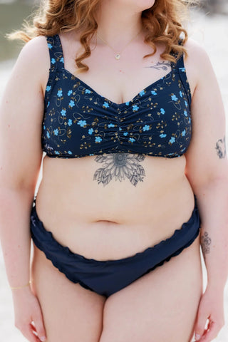 Careless Fiji bikinitopp - Mørkeblå - Floral