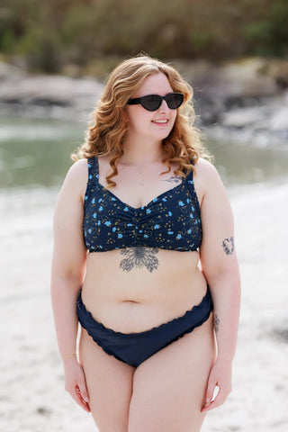 Careless Fiji bikinitopp - Mørkeblå - Floral