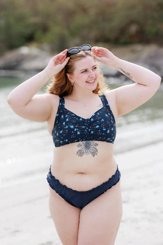 Careless Fiji bikinitopp - Mørkeblå - Floral