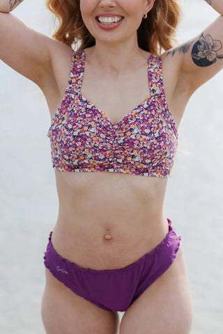 Careless Fiji bikinitopp - Mørkelilla - Blossom Symphony