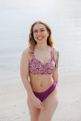 Careless Fiji bikinitopp - Mørkelilla - Blossom Symphony