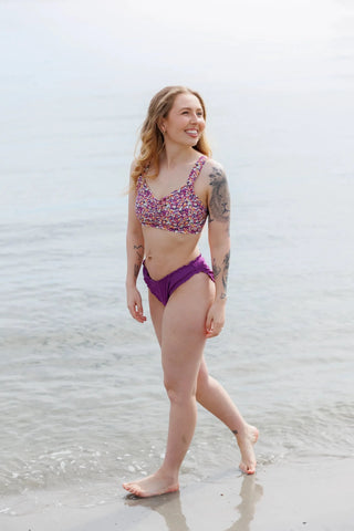 Careless Fiji bikinitopp - Mørkelilla - Blossom Symphony