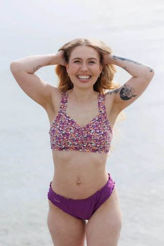 Careless Fiji bikinitopp - Mørkelilla - Blossom Symphony