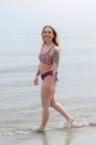 Careless Fiji bikinitopp - Mørkelilla - Blossom Symphony