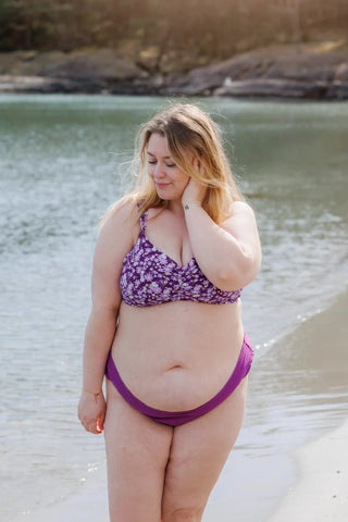 Careless Fiji bikinitopp - Mørkelilla - Flower Boom Groups