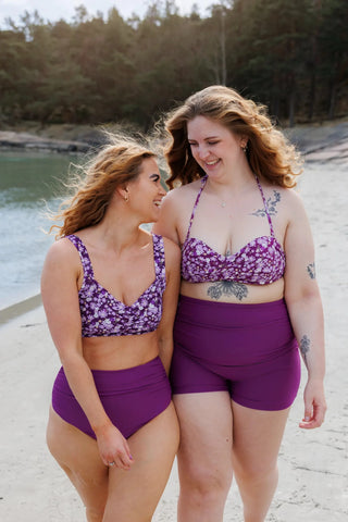 Careless Fiji bikinitopp - Mørkelilla - Flower Boom Groups