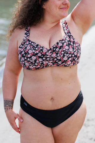 Careless Fiji bikinitopp - Svart - Flower Boom