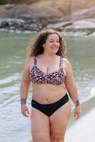Careless Fiji bikinitopp - Svart - Flower Boom