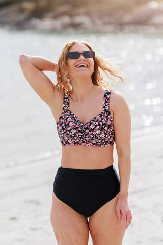 Careless Fiji bikinitopp - Svart - Flower Boom