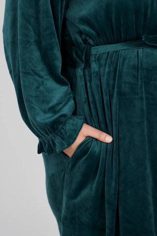 Careless Fluffy Morgenkåpe - Blågrønn