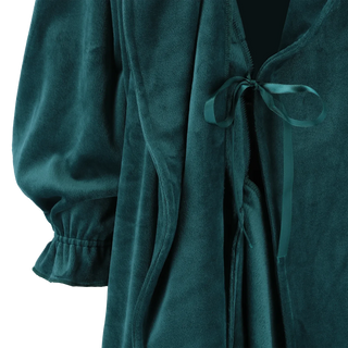 Careless Fluffy Morgenkåpe - Blågrønn