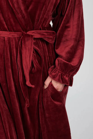 Careless Fluffy Morgenkåpe - Burgunder