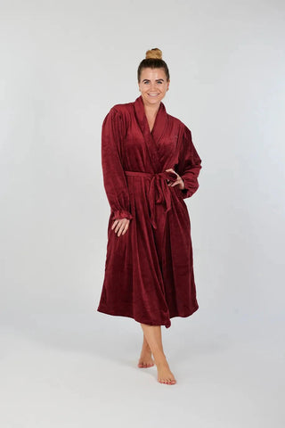 Careless Fluffy Morgenkåpe - Burgunder