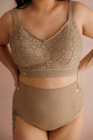 Careless High Waist Ada Flower High Waist - Silver Mink