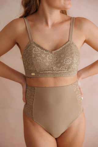 Careless High Waist Ada Flower High Waist - Silver Mink