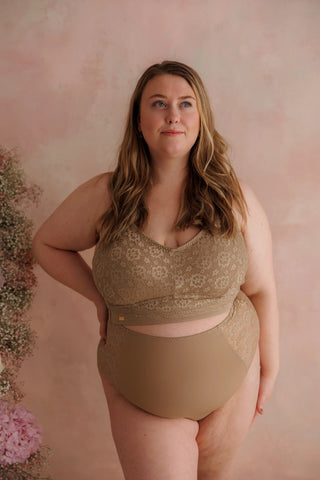 Careless High Waist Ada Flower High Waist - Silver Mink