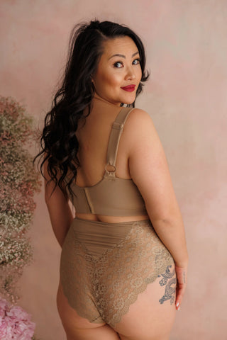 Careless High Waist Ada Flower High Waist - Silver Mink