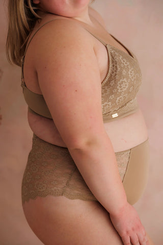 Careless High Waist Ada Flower High Waist - Silver Mink