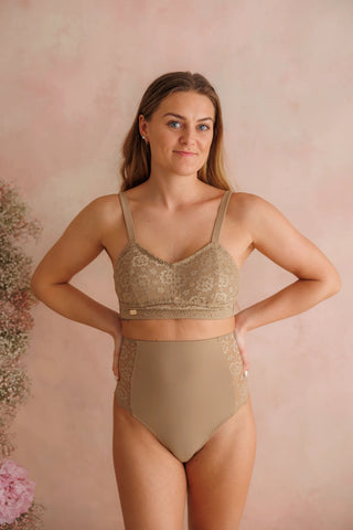 Careless High Waist Ada Flower High Waist - Silver Mink