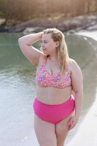 Careless High waist bikinitruse - Mørkerosa