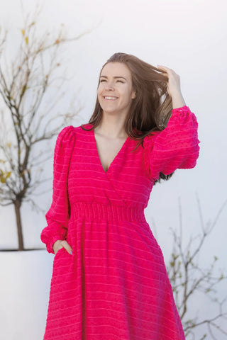 Careless Kjole Belle Dots Maxikjole - Pink Peacock