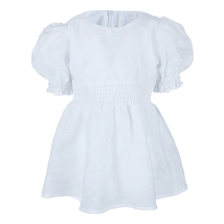 Careless Kjole Belle Flower Barnekjole - Bright White