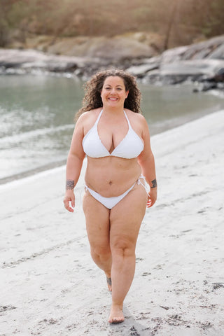 Careless Knytetruse  -  Hvit - Brodert