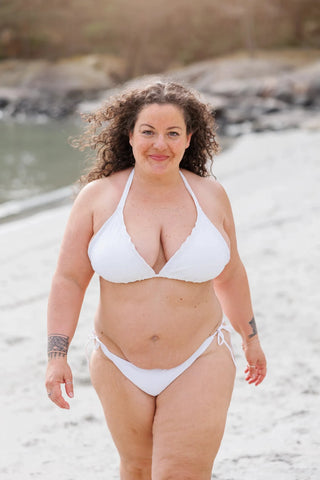 Careless Knytetruse  -  Hvit - Brodert