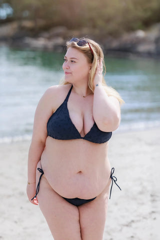 Careless Knytetruse  -  Mørkeblå - Brodert