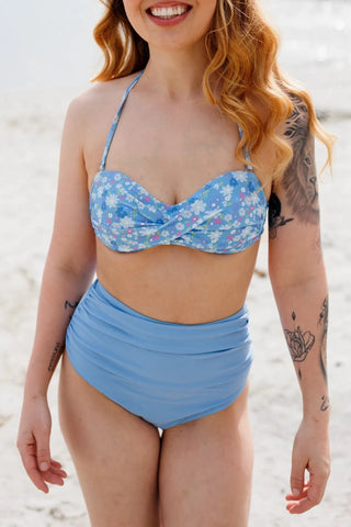 Careless Kypros bikinitopp - Lyseblå - Flower Boom Groups