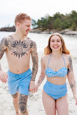 Careless Kypros bikinitopp - Lyseblå - Flower Boom Groups