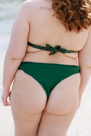 Careless Kypros bikinitopp -  Mørkegrønn - Flower Fantasia