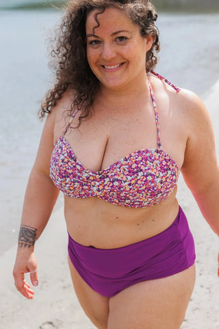 Careless Kypros bikinitopp - Mørkelilla - Blossom Symphony