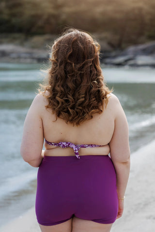 Careless Kypros bikinitopp - Mørkelilla - Flower Boom Groups