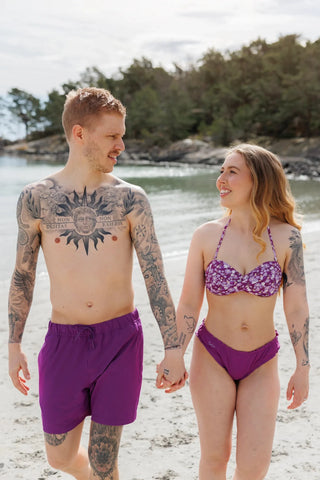 Careless Kypros bikinitopp - Mørkelilla - Flower Boom Groups