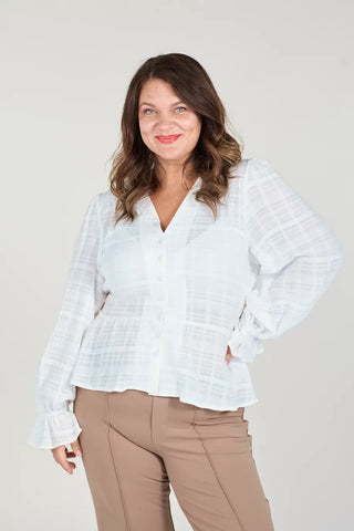 Careless Mari Bluse - Hvit