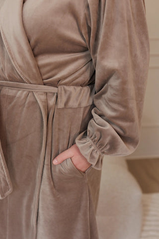 Careless Morgenkåpe Fluffy Morgenkåpe - Beige