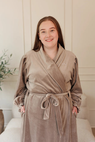 Careless Morgenkåpe Fluffy Morgenkåpe - Beige