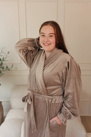 Careless Morgenkåpe Fluffy Morgenkåpe - Beige