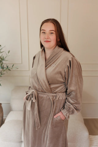 Careless Morgenkåpe Fluffy Morgenkåpe - Beige