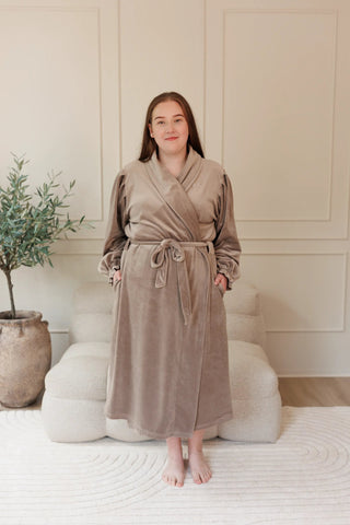 Careless Morgenkåpe Fluffy Morgenkåpe - Beige