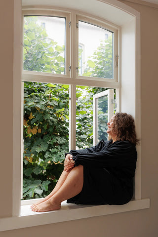 Careless Morgenkåpe Fluffy Morgenkåpe - Svart