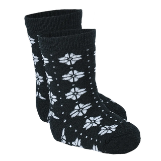 Careless Randsfjord Ullsokk 2 pk barn - Black Onyx