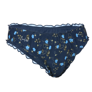 Careless Ruffles bikinitruse - Mørkeblå - Floral