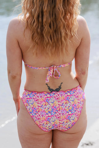 Careless Ruffles bikinitruse -  Mørkerosa - Wildbloom
