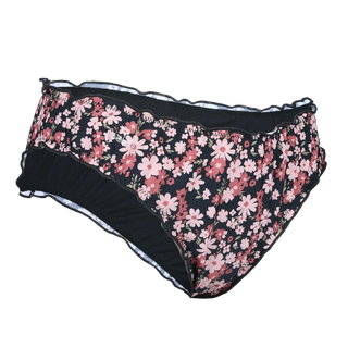 Careless Ruffles bikinitruse -  Svart - Flower boom