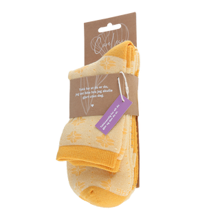 Careless Sokker Maria Ullsokker 2pk - Mellow Yellow/Samoan Sun