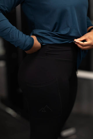 Careless Treningsgenser Active loose fit long sleeve - Navy