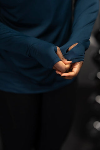 Careless Treningsgenser Active loose fit long sleeve - Navy