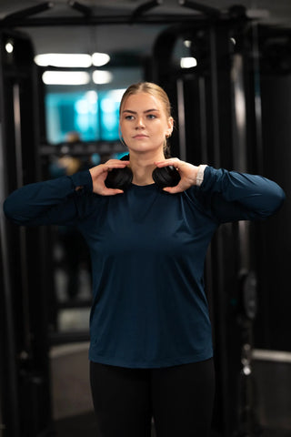 Careless Treningsgenser Active loose fit long sleeve - Navy